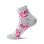 12 Pack Ladies Pretty Rose Print Socks - Multi