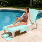 Luxury Quick Dry Beach Chair Cover - Aqua