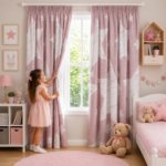 Luxury Kids Superstar Blackout Curtains - Blush Pink