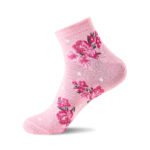 12 Pack Ladies Pretty Rose Print Socks - Multi