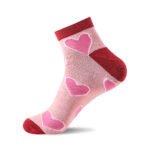 12 Pack Ladies Soft Heart Pattern Socks - Multi