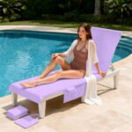 Luxury Quick Dry Beach Chair Cover - Lilac