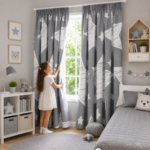 Luxury Kids Superstar Blackout Curtains - Grey