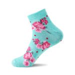 12 Pack Ladies Pretty Rose Print Socks - Multi