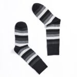 12 Pack Men's Striped Easy Grip Socks - Multi