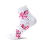 12 Pack Ladies Pretty Rose Print Socks - Multi