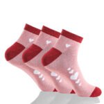 12 Pack Ladies Soft Heart Pattern Socks - Multi