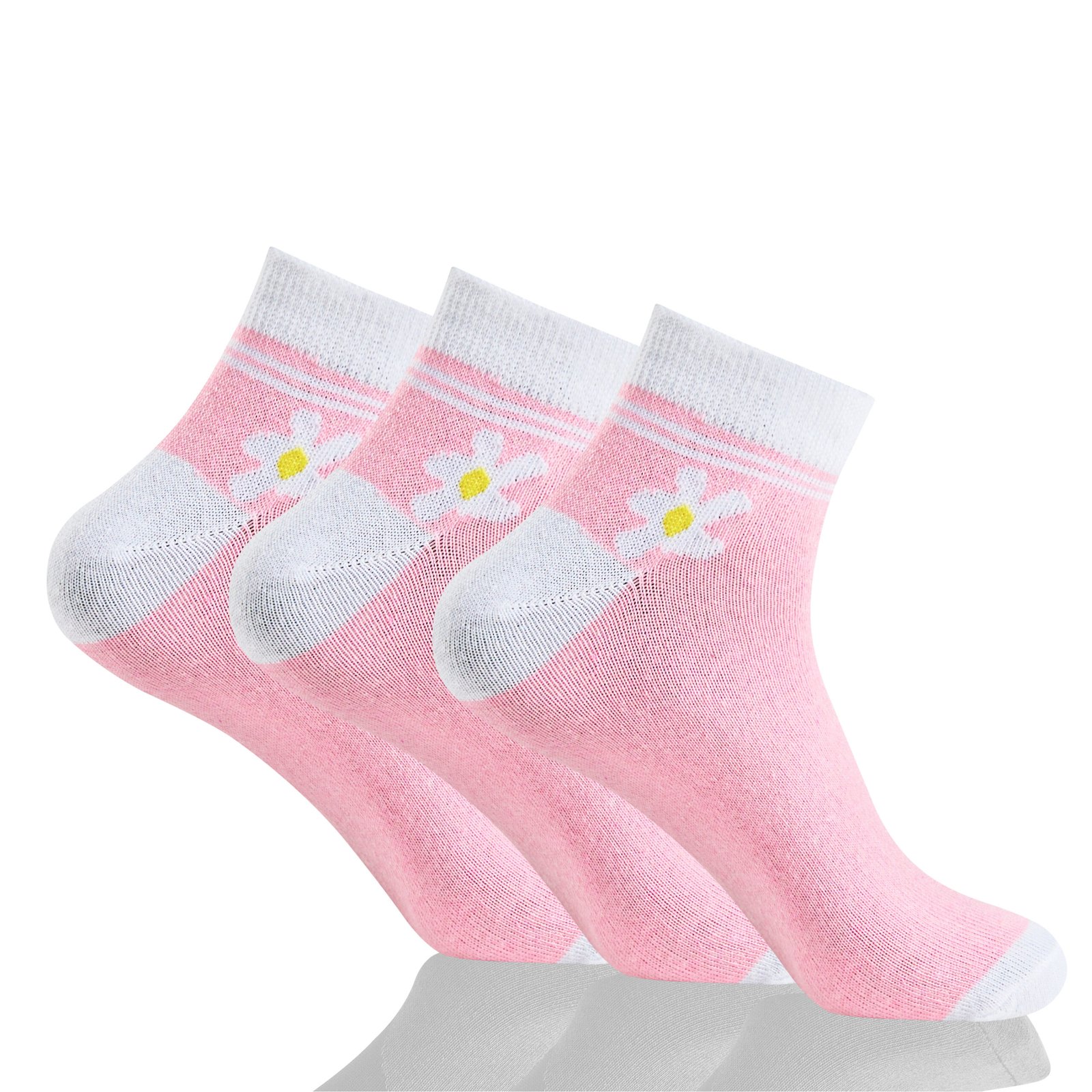 3 (6) 12 Pack Ladies Flowerina Smart Socks - Multi
