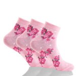 12 Pack Ladies Pretty Rose Print Socks - Multi