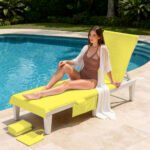 Luxury Quick Dry Beach Chair Cover - Yellow