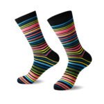 12 Pack Men’s Formal Stripe Dress Socks - Bng