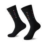 12 Pack Men’s Dotted Pattern Suit Socks - Black