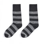 12 Pack Men's Striped Easy Grip Socks - Multi