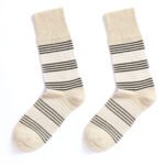 12 Pack Men's Loose Fit Striped Socks - Multi - Image 4