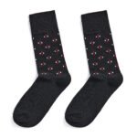 12 Pack Men’s Loose Fit Stripe Socks - Black