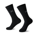12 Pack Men’s Linear Dot Suit Socks - Black