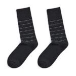 12 Pack Men’s Loose Fit Stripe Socks - Black