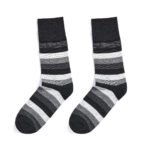 12 Pack Men's Striped Easy Grip Socks - Multi