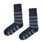 12 Pack Men's Loose Fit Striped Socks - Multi - Image 6