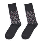 12 Pack Men’s Loose Fit Stripe Socks - Black