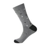 12 Pack Men’s Dotted Stripe Soft Socks - Black/Grey
