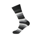 12 Pack Men's Striped Easy Grip Socks - Multi