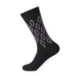 12 Pack Men’s Loose Fit Stripe Socks - Black