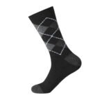 12 Pack Men’s Patterned Comfort Socks - Black/Grey
