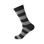 12 Pack Men's Striped Easy Grip Socks - Multi