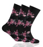 12 Pack Ladies Dot Print Cotton Socks - Black