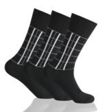 12 Pack Men’s Geometric Comfort Socks - Black