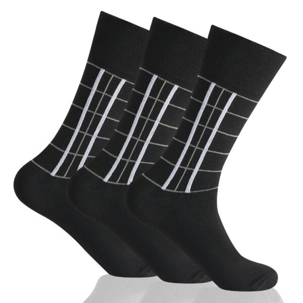 12 Pack Men’s Geometric Comfort Socks - Black
