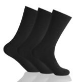 3 Pack Men’s Plain Cotton Socks - Black