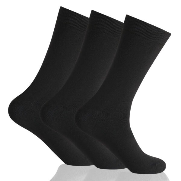 3 Pack Men’s Plain Cotton Socks - Black