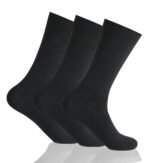 3 Pack Men’s Comfort Fit Cotton Socks - Black