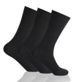 12 Pack Men’s Breathable Plain Socks - Black