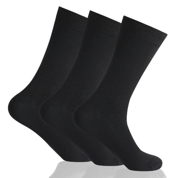 12 Pack Men’s Breathable Plain Socks - Black