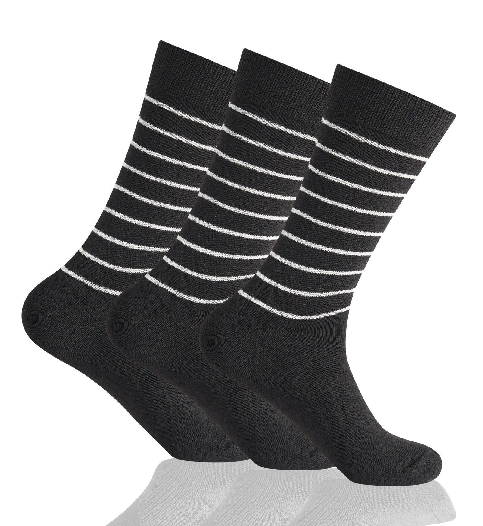 5M5A2140 12 Pack Ladies Soft Geometric Socks - Black/White