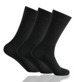 12 Pack Men’s Soft Cotton Comfort Socks - Black