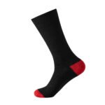 12 Pack Men’s Soft Cotton Heel Toe Socks - Black