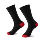 12 Pack Men’s Soft Cotton Heel Toe Socks - Black