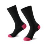 12 Pack Men’s Soft Cotton Heel Toe Socks - Black