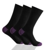 12 Pack Men’s Soft Cotton Heel Toe Socks - Black