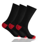 12 Pack Men’s Soft Cotton Heel Toe Socks - Black