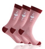 12 Pack Men’s Soft Cotton Heart Design Socks - Multi