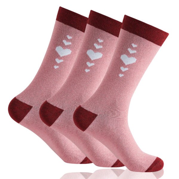12 Pack Men’s Soft Cotton Heart Design Socks - Multi