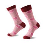 12 Pack Men’s Soft Cotton Heart Design Socks - Multi
