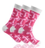 12 Pack Men’s Cotton Bow Design Socks - Multi - Image 3