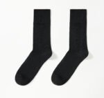 12 Pack Men’s Soft Cotton Comfort Socks - Black