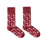 12 Pack Men’s Soft Cotton Heart Design Socks - Multi